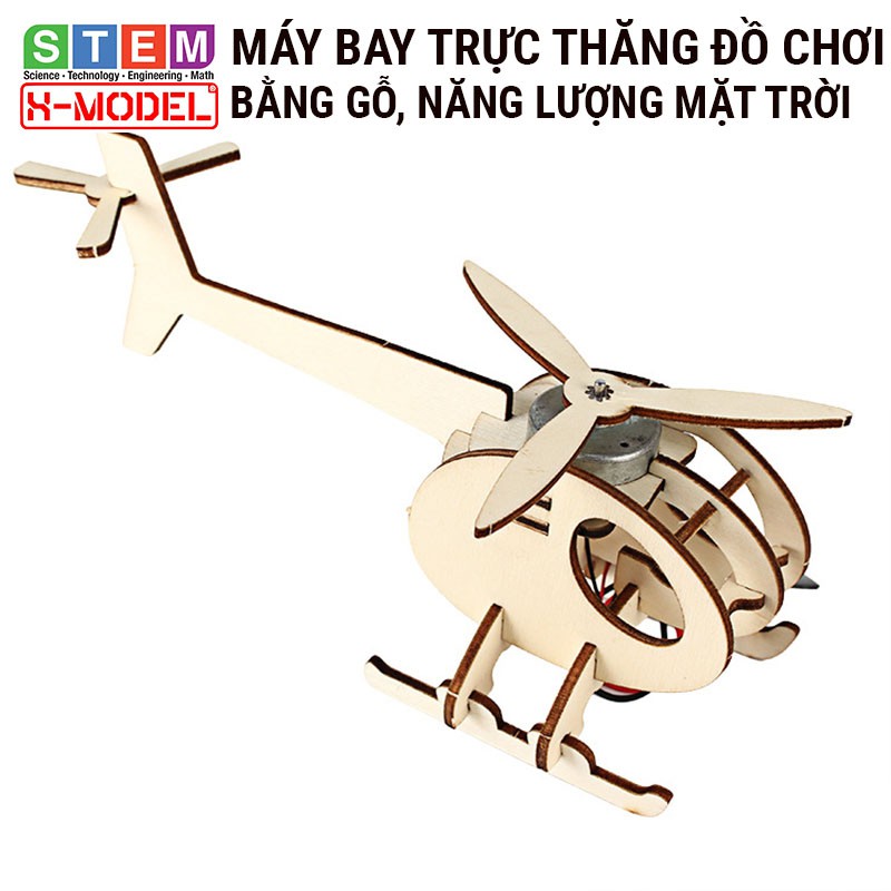 Đồ chơi cho bé STEM Máy bay trực thăng gỗ X-MODEL ST69 cho bé, Đồ chơi trẻ em DIY| Giáo dục STEM, STEAM