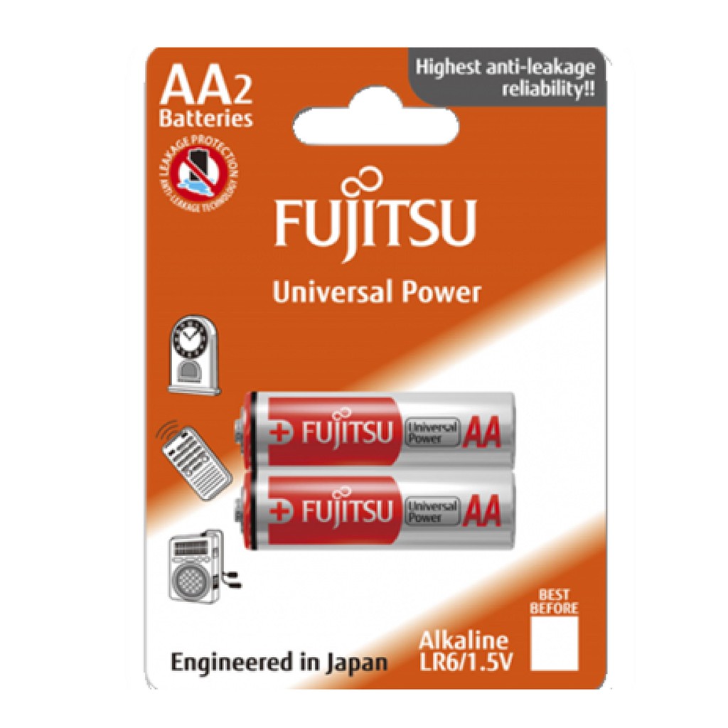 Vỉ 2 viên pin Fujitsu LR6 (2B) FU-W-FI_Size AA