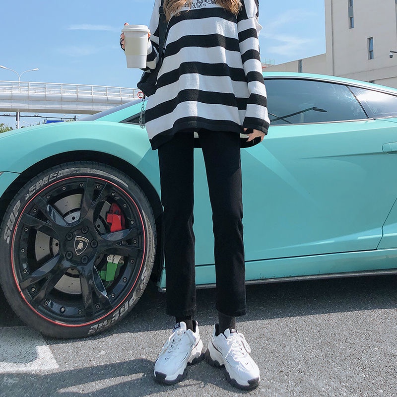 Quần Jeans Nữ Lưng Cao Ống Rộng Thời Trang Hàn Quốc