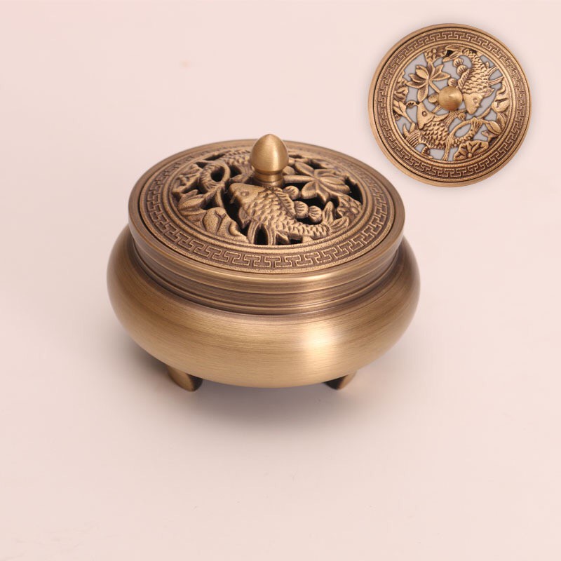 Lư đồng xông trầm đúc nguyên khối | BigBuy360 - bigbuy360.vn