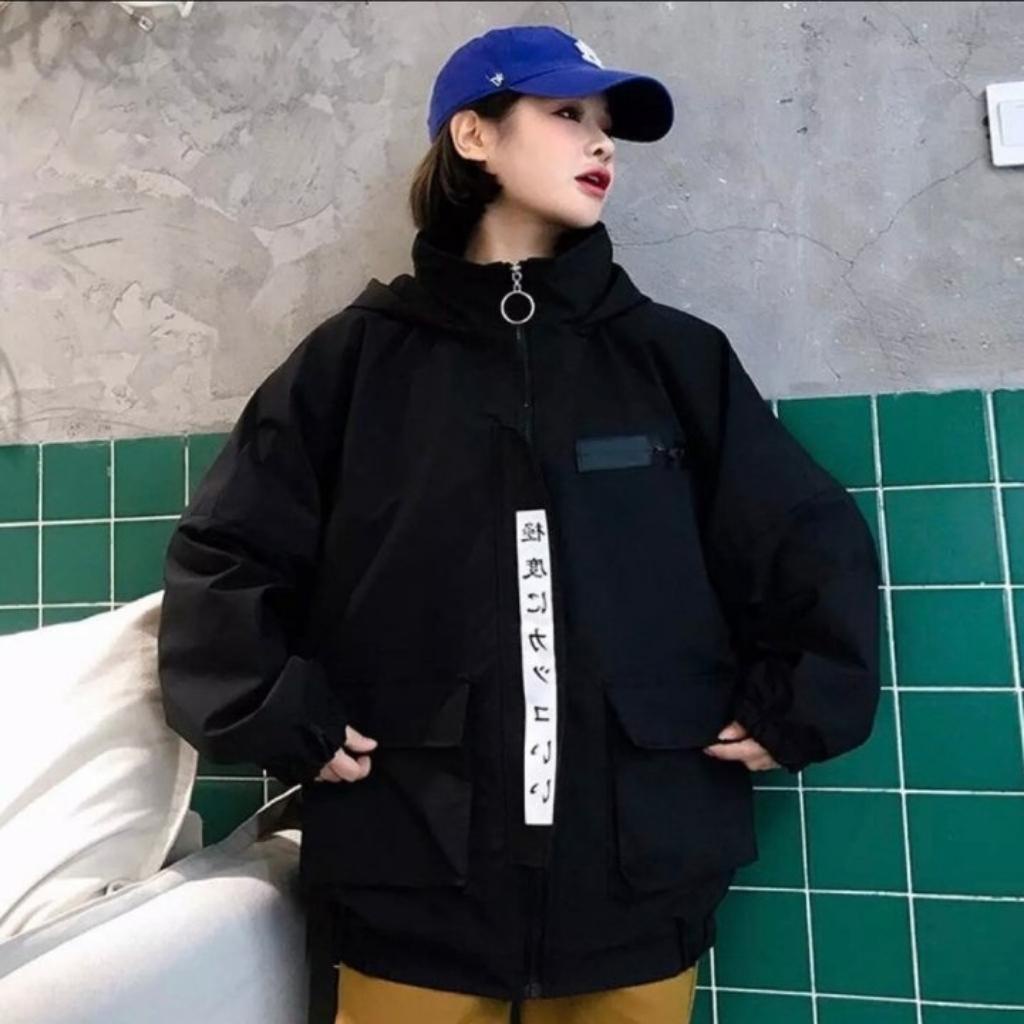 Áo khoác kaki unisex form rộng AKK06 LECHAU jacket nam nữ streetstyle ulzzang hottrend Hàn Quốc dày đẹp rẻ