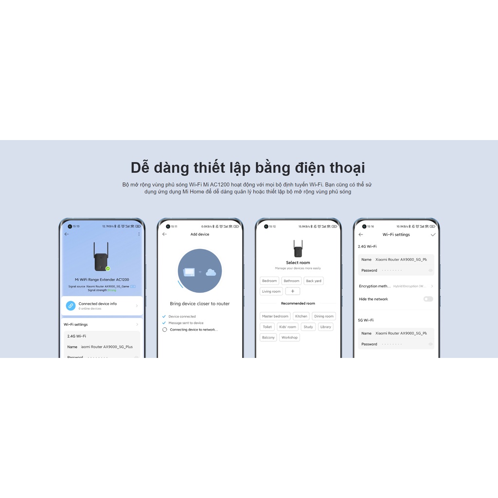 Thiết bị kích sóng wifi Xiaomi Mi WiFi Extender AC1200 - Hàng chính hãng