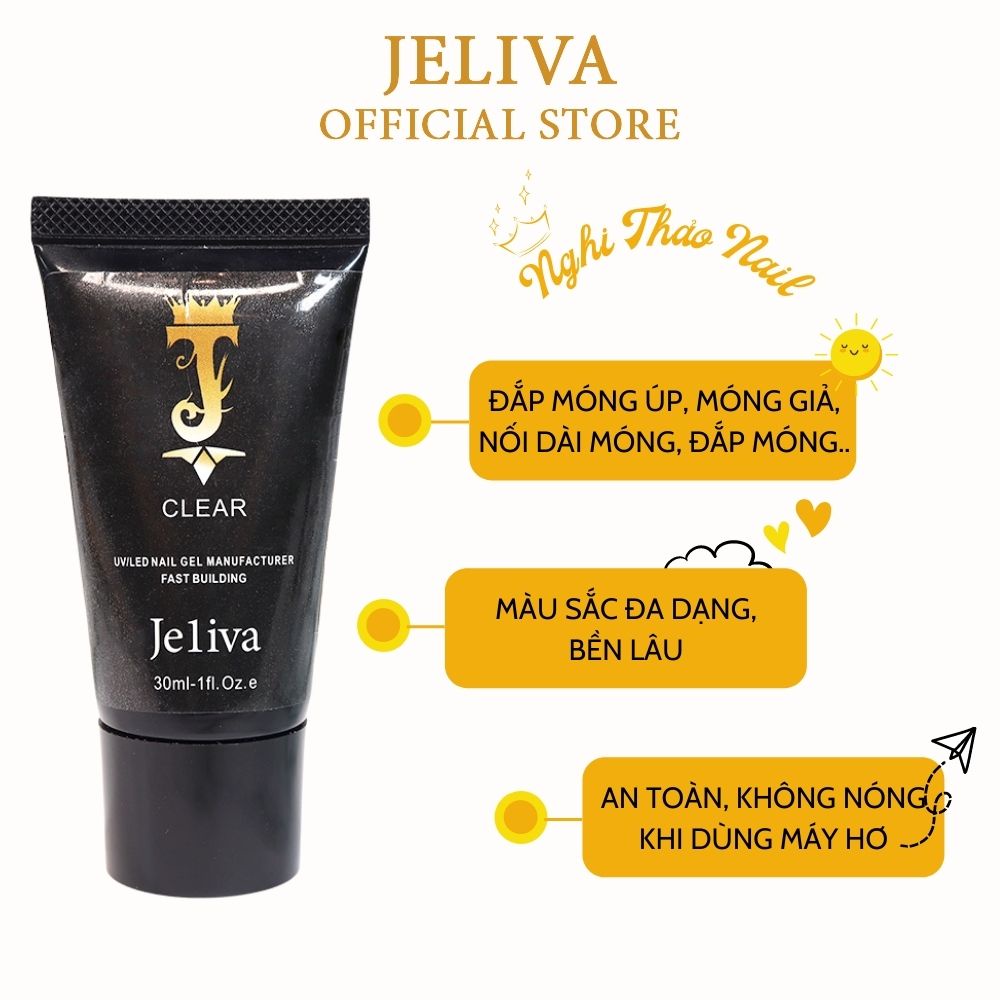 Gel gôm đắp móng JELIVA 30ml