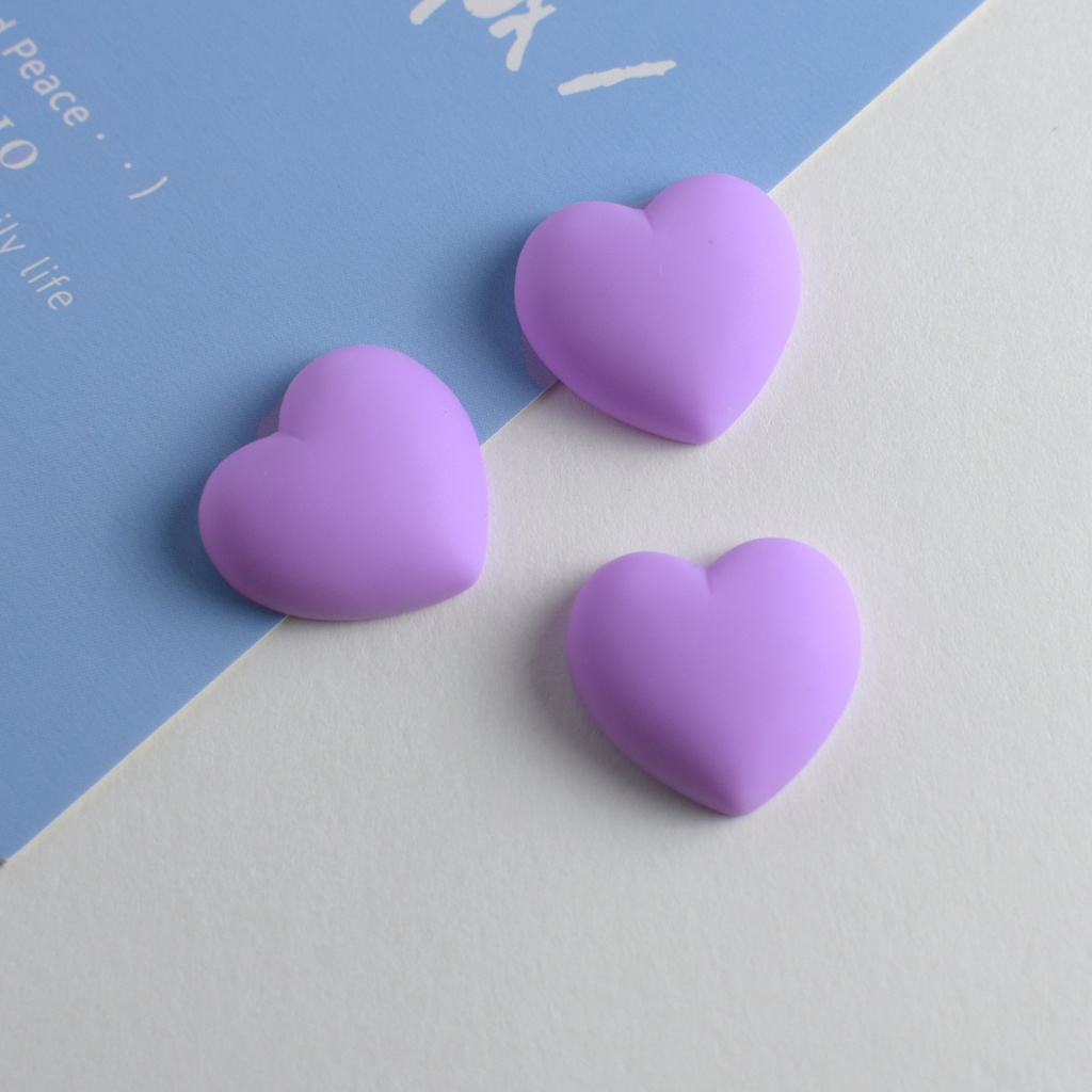 Set 10 Phụ Kiện Trang Trí Ốp Điện Thoại Hình Trái Tim Màu Kẹo Ngọt Xinh Xắn