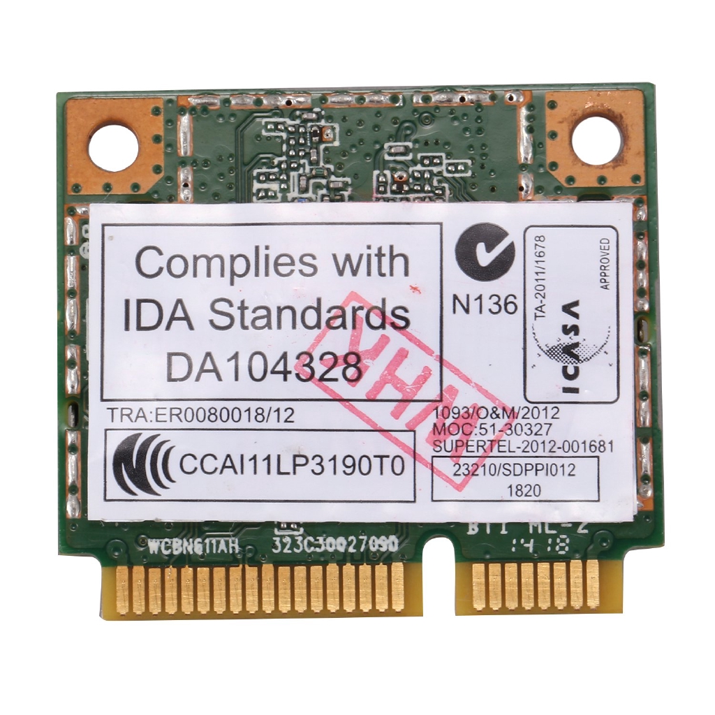★★★★★AR5B22 2.4 / 5GHz Dual Band Wifi Card 802.11Ac Bluetooth 4.0 Wireless WLAN Card cho Lenovo Y400