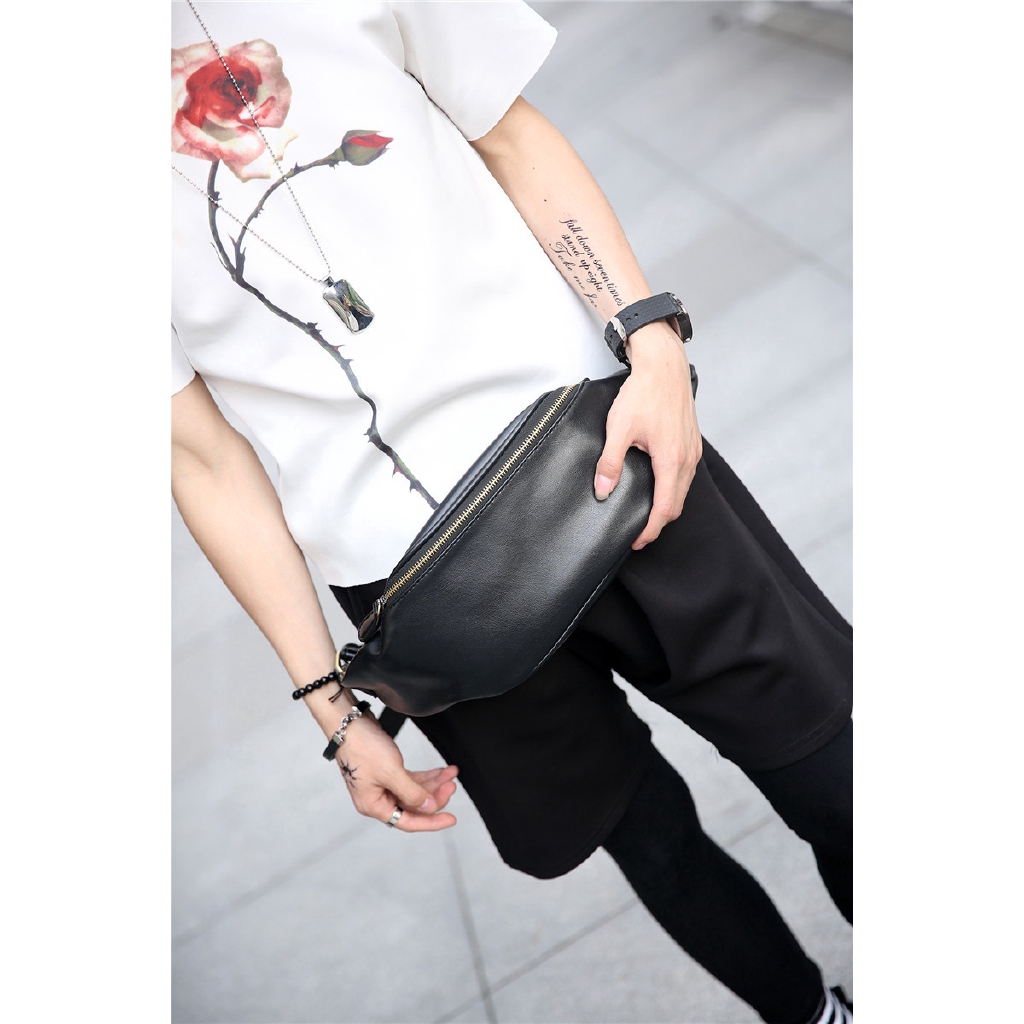 Túi đeo chéo ngực trước bằng da PU kiểu dáng thời trang n04-35