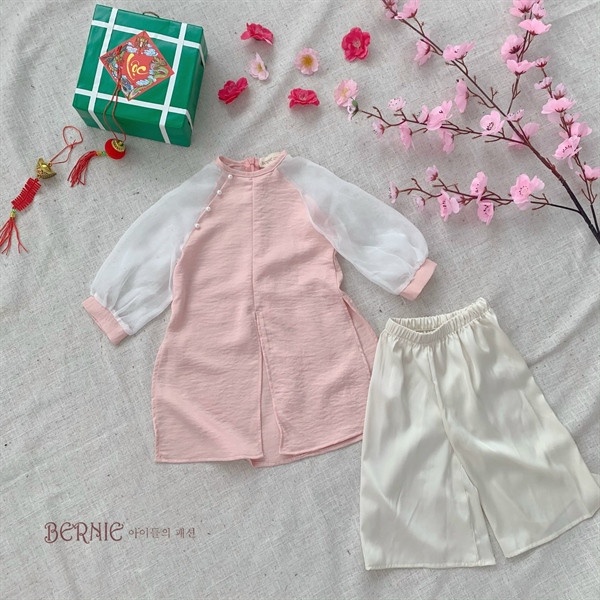 Áo dài bé gái - áo dài cách tân bé gái 9-22kg