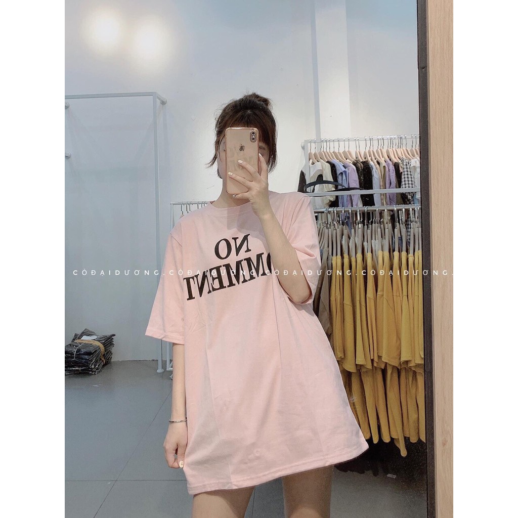 Áo phông rộng oversize nam nữ unisex NO COMMENT dáng basic tee áo thun nam nữ tay lỡ đơn giản