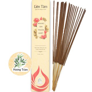 Nhang Sen Hương Tràm Liên Tâm - 38cm - Hộp 90 cây - Nhang sạch 100% thiên nhiên, ít khói, thanh lọc