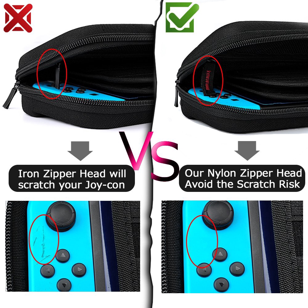 Túi Đựng Máy Chơi Game Nintendo Switch 20 Ngăn Vỏ Cứng Mang Đi Du Lịch Tiện Lợi