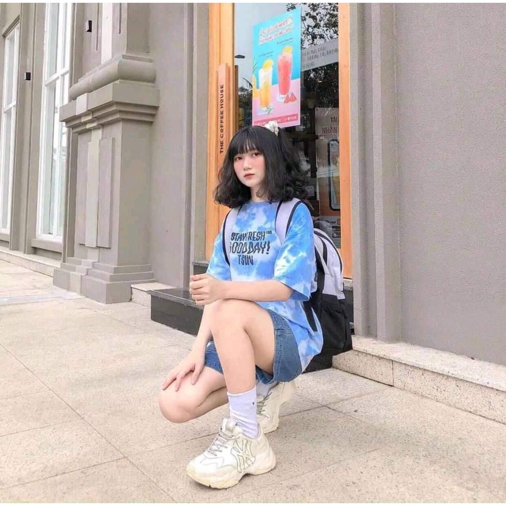 [Rẻ Vô Địch] Áo thun loang unisex tay lỡ form rộng CaMa Store LX 01 | BigBuy360 - bigbuy360.vn