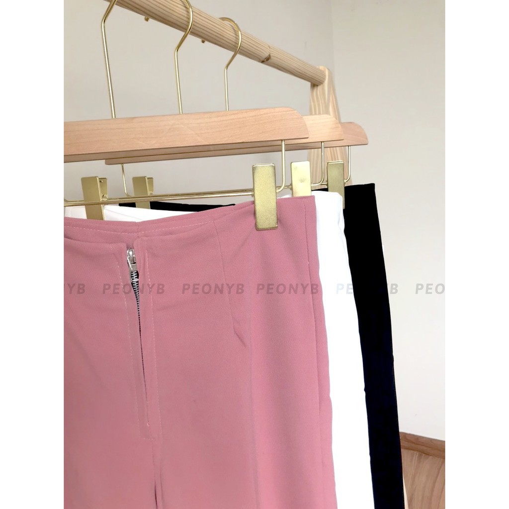 Quần Cul Dáng Suông Khóa Giữa Nữ 🌺 Culottes ống sớ kiểu dáng công sở màu ĐEN | TRẮNG | HỒNG Ulzzang 🌺 | BigBuy360 - bigbuy360.vn