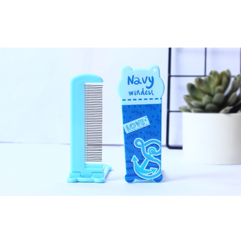 (Bán Buôn Sỉ) Lược Kèm Gương Bỏ Túi 2 In 1