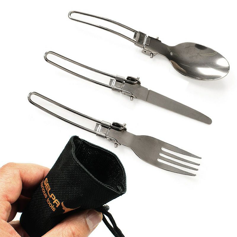 Bộ đồ ăn ba mảnh xếp gọn cắm trại