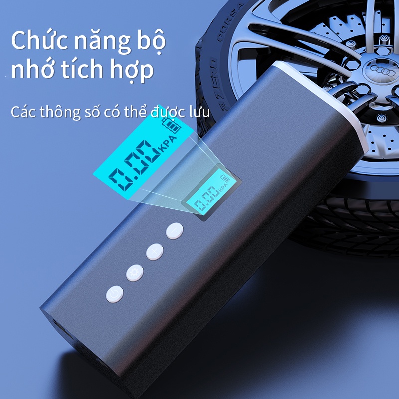 Máy bơm hơi bánh xe AmazeFan CQB-104 không dây đảo chiều thông minh tiện lợi tích hợp đèn LED