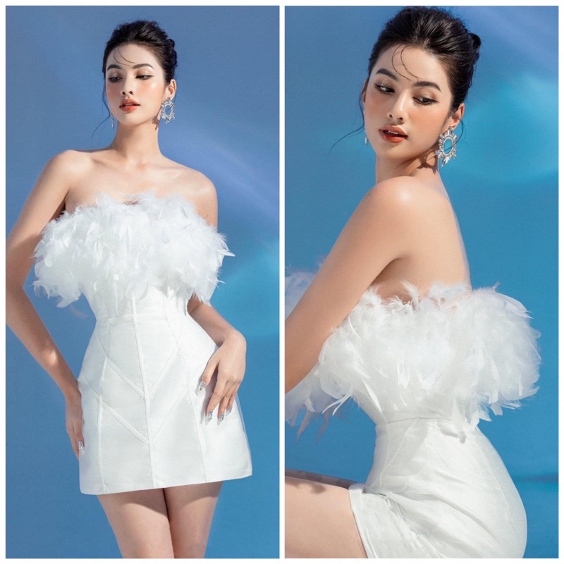 MS1310y ĐẦM  BODY CÚP LÔNG VŨ ÁNH KIM full size S/M/L/XL