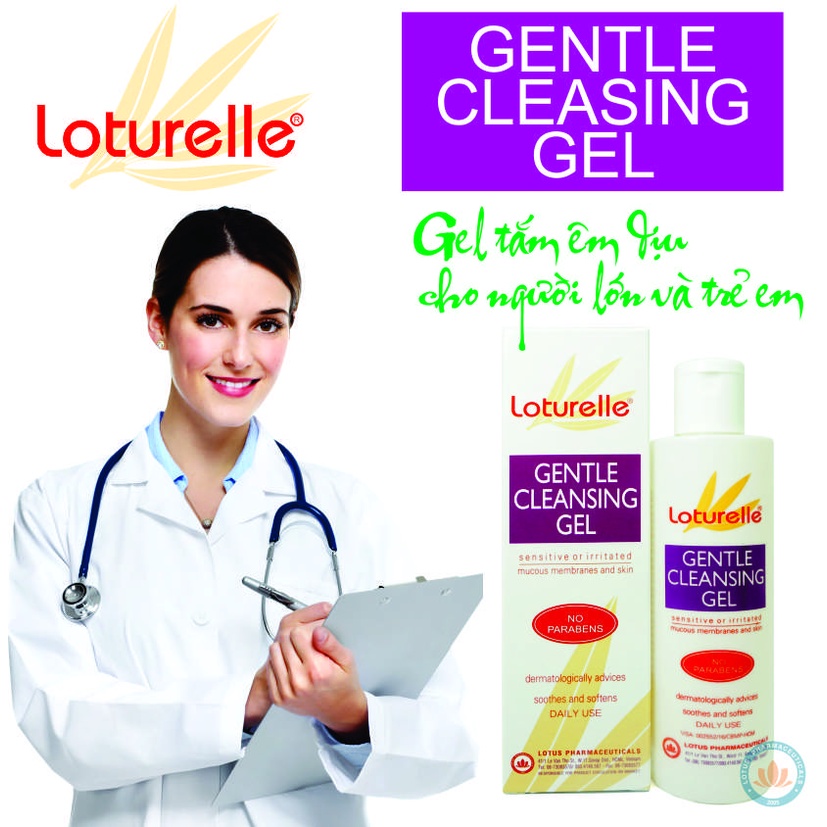 Gel tắm sạch mụn Loturelle 250ml, Hàng Chính Hãng có nguồn gốc thiên nhiên - Tặng quà trị giá 39K - Lotuspharma