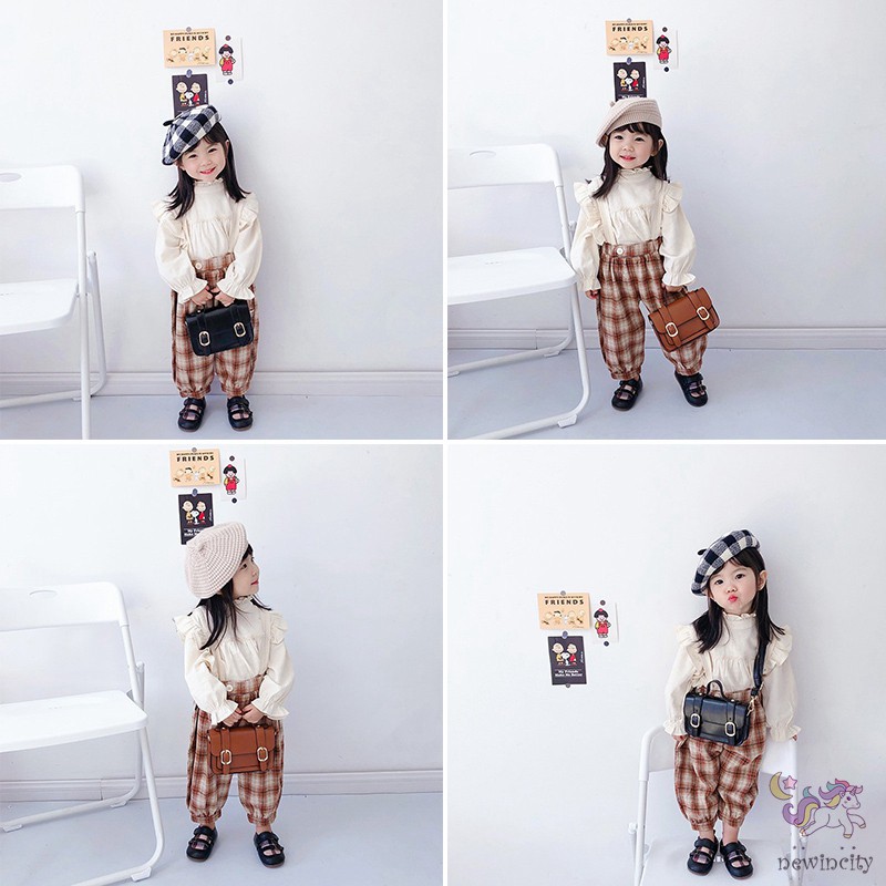 Túi xách da bằng pu phong cách cổ điển cho bé gái