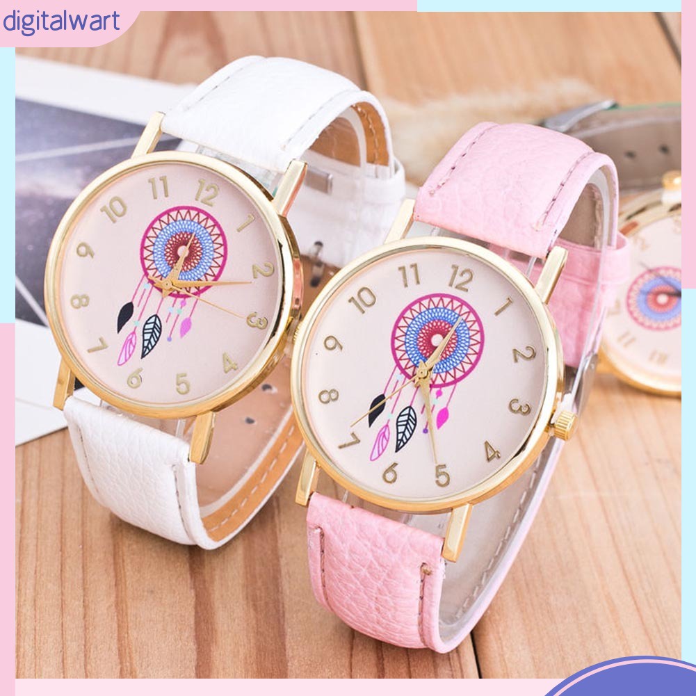 Đồng Hồ Geneva Dây Giả Da Thời Trang Cho Nữ