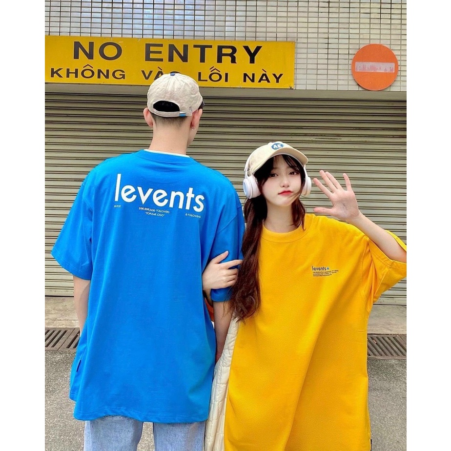Áo Thun Local Brand Levents V2 Vàng Chữ Đen Unisex Nam Nữ Full Mạc