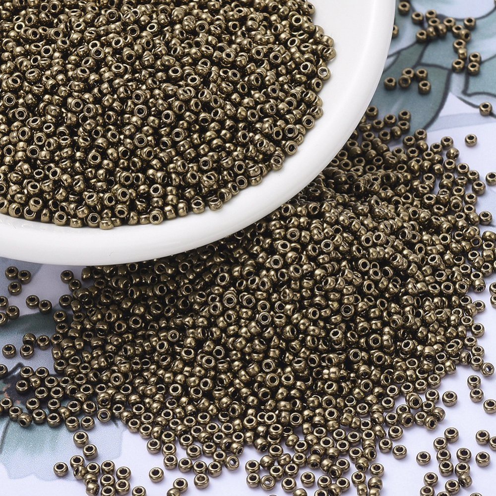 Chai hạt thủy tinh kích thước 2x1.3mm tùy chọn màu sắc 10g