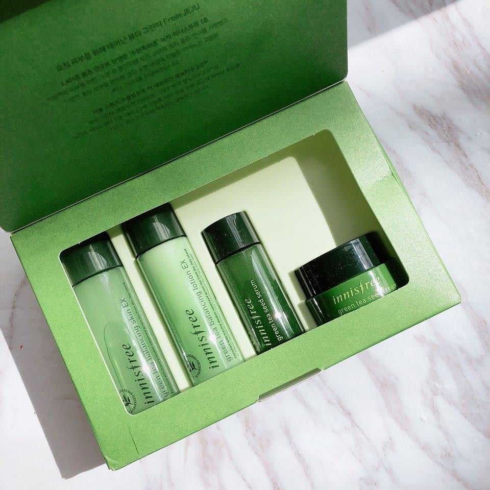 [ sea.cosmetics ] Bộ kit Innisfree trà xanh 4 món Balancing Special Kit Ex