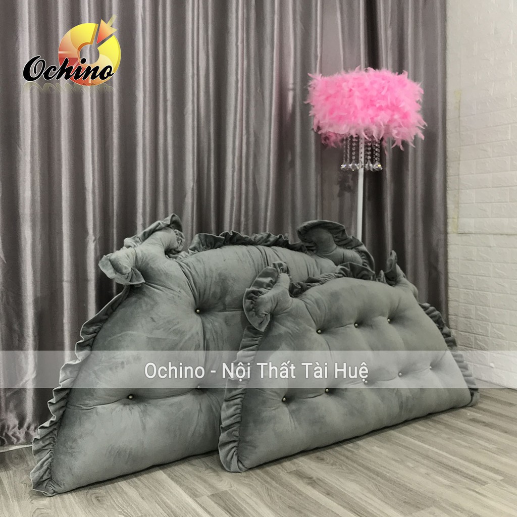 Gối Tựa Đầu Giường Đính Khuy Mẫu Hoàng Gia Cao Cấp Size 1m2-55 và 1m6-75 (Hàng có Sẵn)