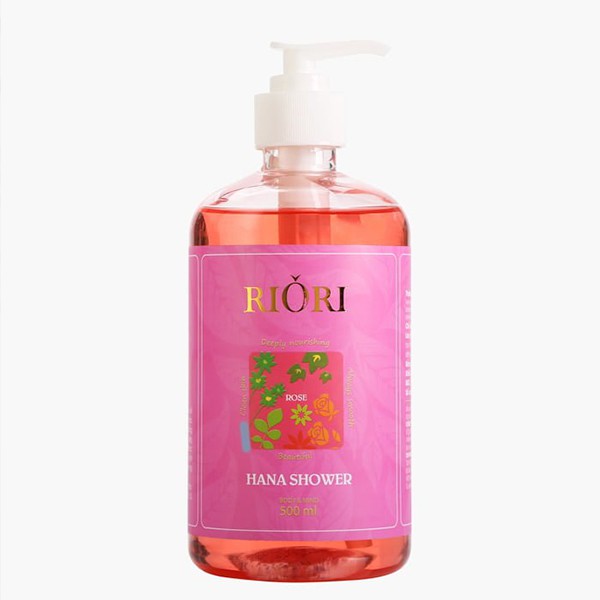 Sữa Tắm Nước Hoa Hương Hoa Hồng Riori Hana Shower Gel Rose 500ml