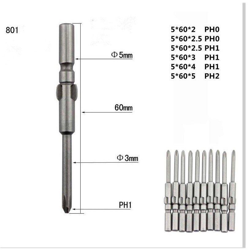 Mũi vặn vít 801