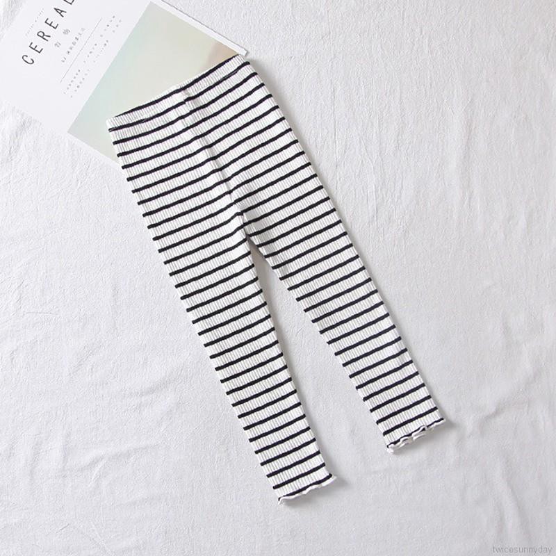Quần Legging kẻ sọc giữ ấm cho bé gái
