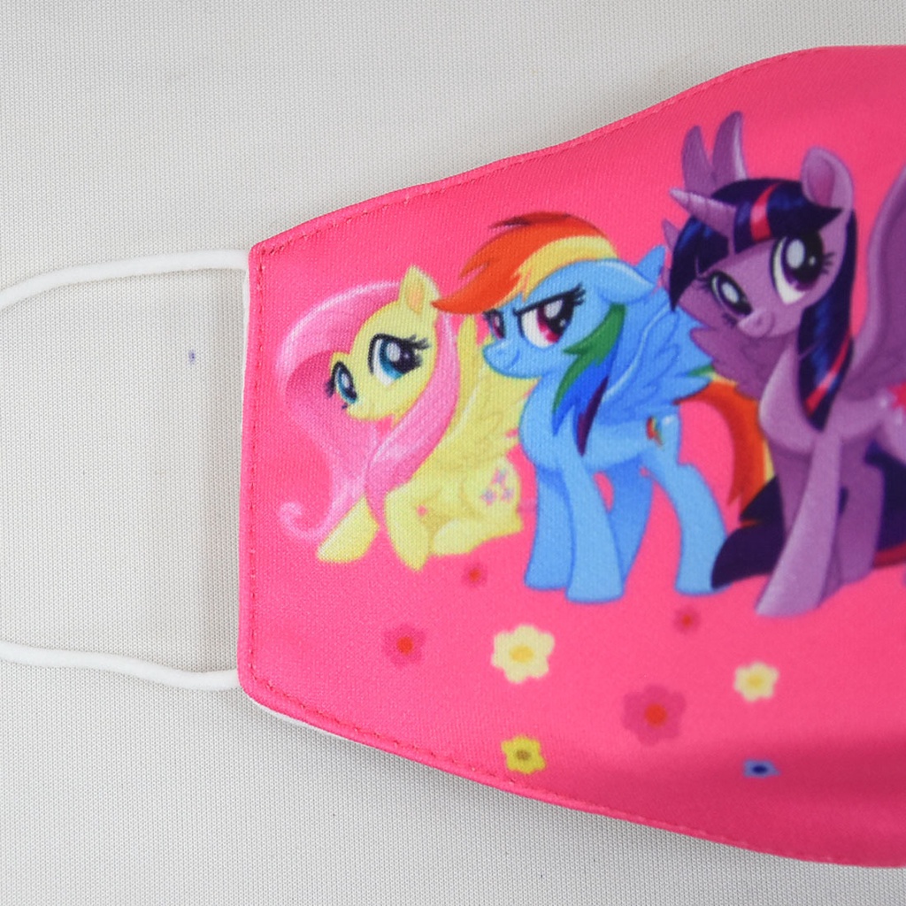 Khẩu trang cotton chống bụi họa tiết hoạt hình My Little Pony xinh xắn cho bé gái