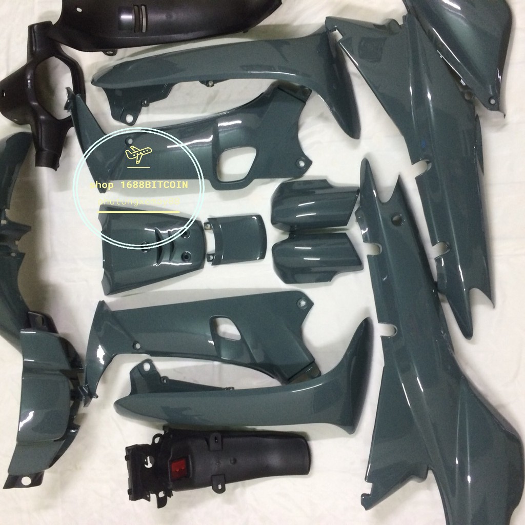 Dàn áo xe Wave alpha  Màu Xi Măng- Wave nhỏ - 110- THÁI 2000 đến 2006-Wave ZX-wave -wave nhựa ABS