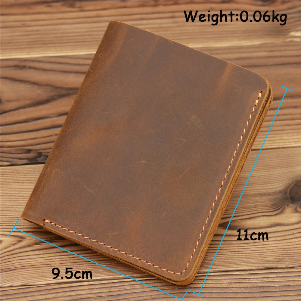Ví Da Bò Đựng Thẻ Thiết Kế Đơn Giản Cho Nam