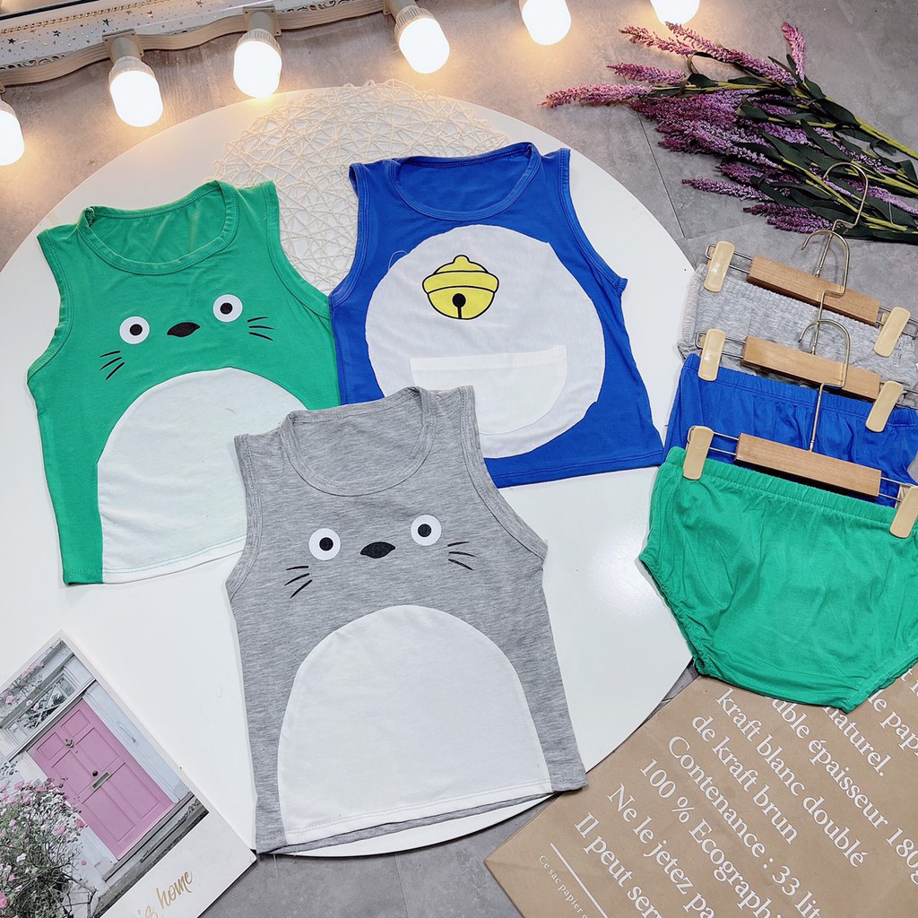 |FAMARAL1 giảm 10k cho đơn 50k|Bộ Chip Totoro 3 màu dễ thương cho bé 8-18kg QATE630