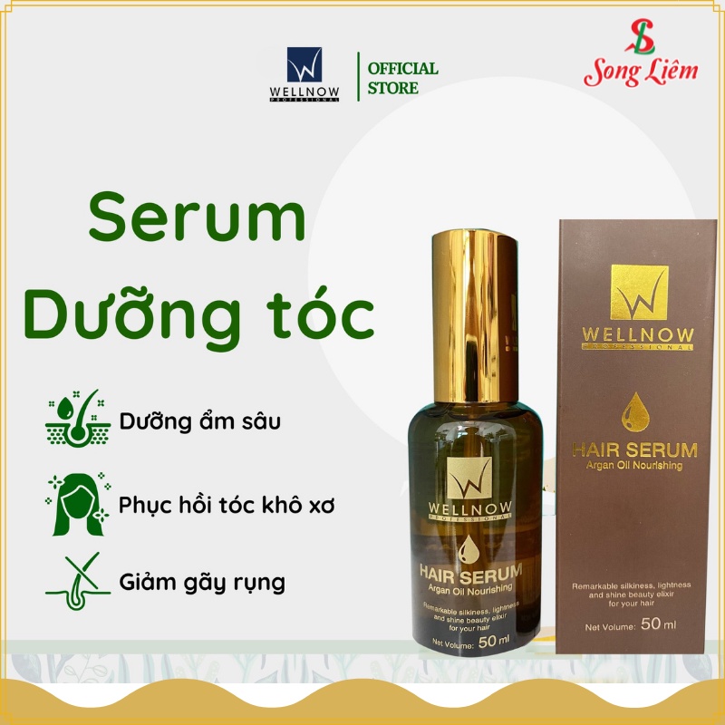 Tinh dầu dưỡng tóc, serum dưỡng tóc bóng và giữ nếp tóc hương nước hoa Wellnow Hair Serum 50ml NPP Songliemshop