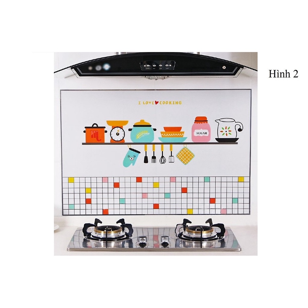 Giấy Dán Bếp Cách Nhiệt 3D Mẫu Mới, Decal Dán Bếp