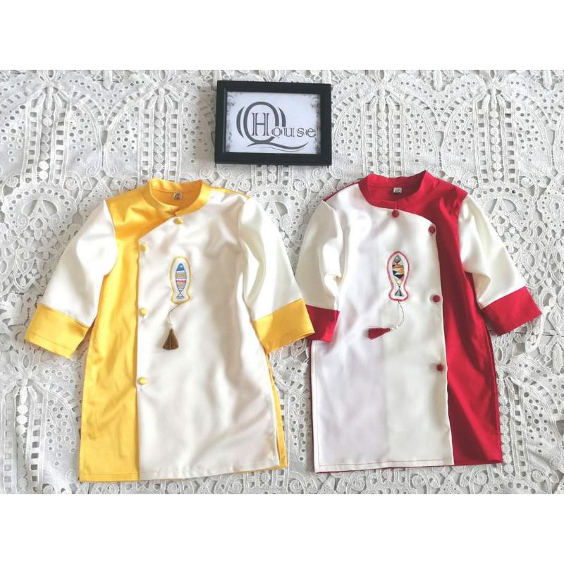 Cặp áo dài bé trai Qhouse