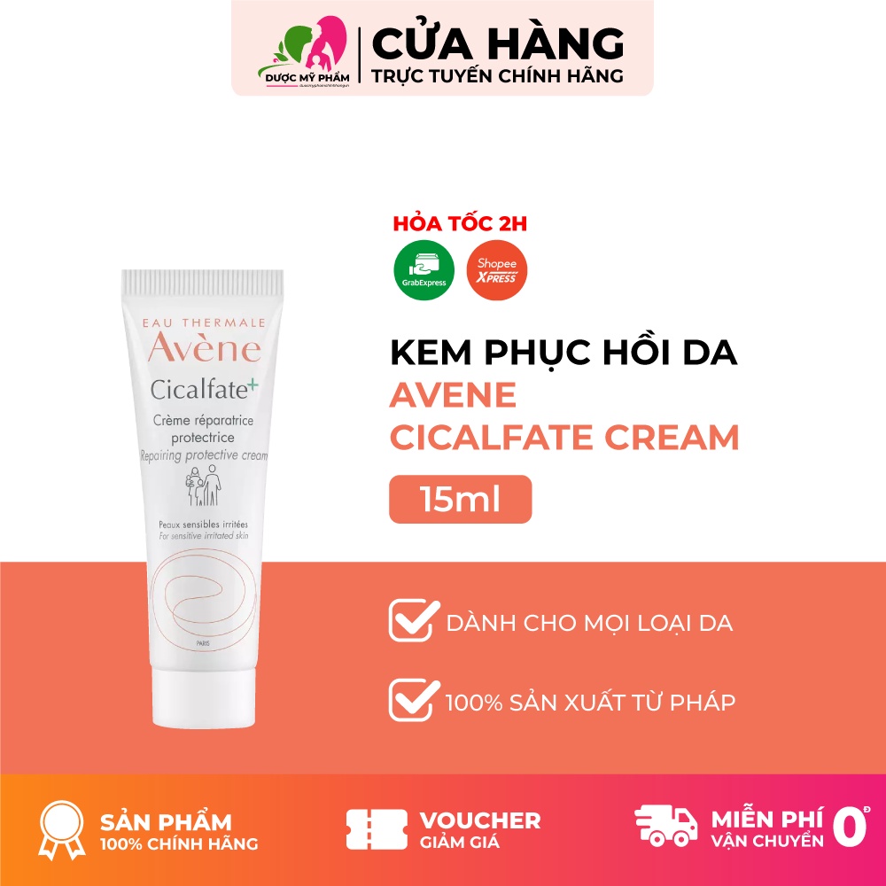Kem Phục Hồi Da, Làm Lành & Dịu Da Avene Cicalfate+ Repairing Cream 15/40/100ml [Chính Hãng]