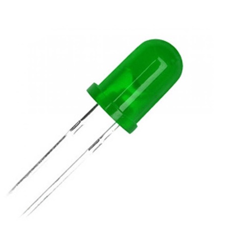 Led xanh lá 2 chân dài ngắn làm Gans, đèn báo tín hiệu