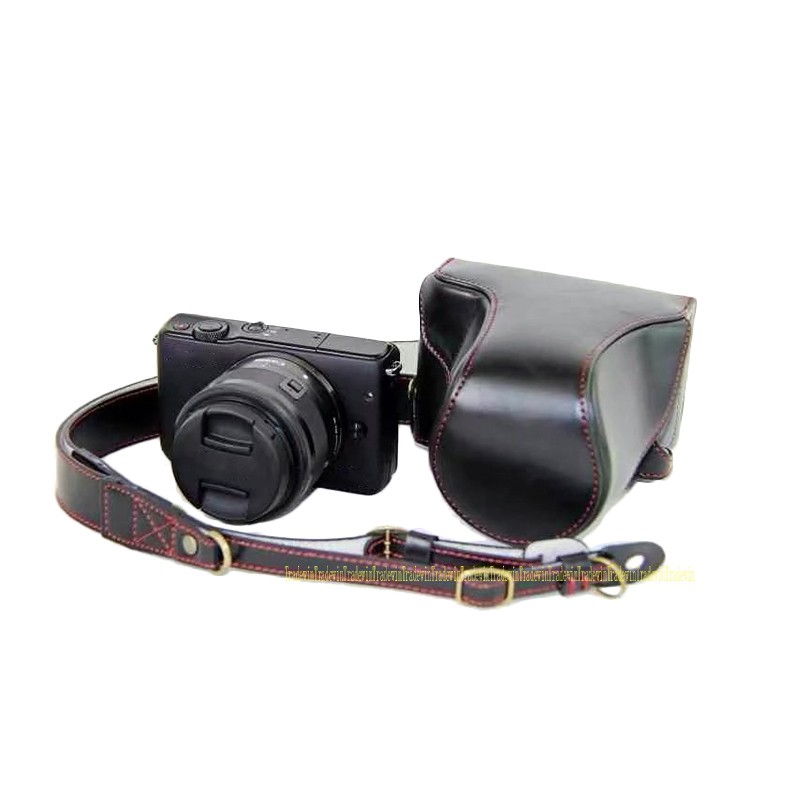 Túi da đựng máy ảnh sang trọng cho Canon EOS M10 kèm dây đeo