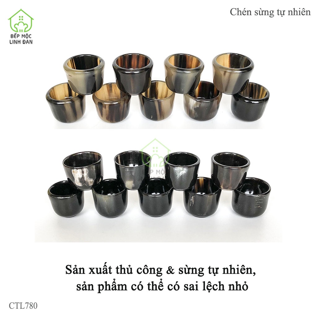 [Mã BMBAU50 giảm 10% đơn 99k] Chén Sừng Tự Nhiên HAHANCO CTL782 uống R.ư.ơ.u/Trà/Nước - Tốt cho sức khoẻ