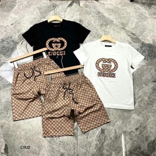 Bộ Quần Áo Thun Nam Cổ Tròn, Đồ Bộ Nam Mùa Hè Quần Nâu Vàng Chất Liệu Thun Cotton Co Dãn 4C - BN273 - Shopmens