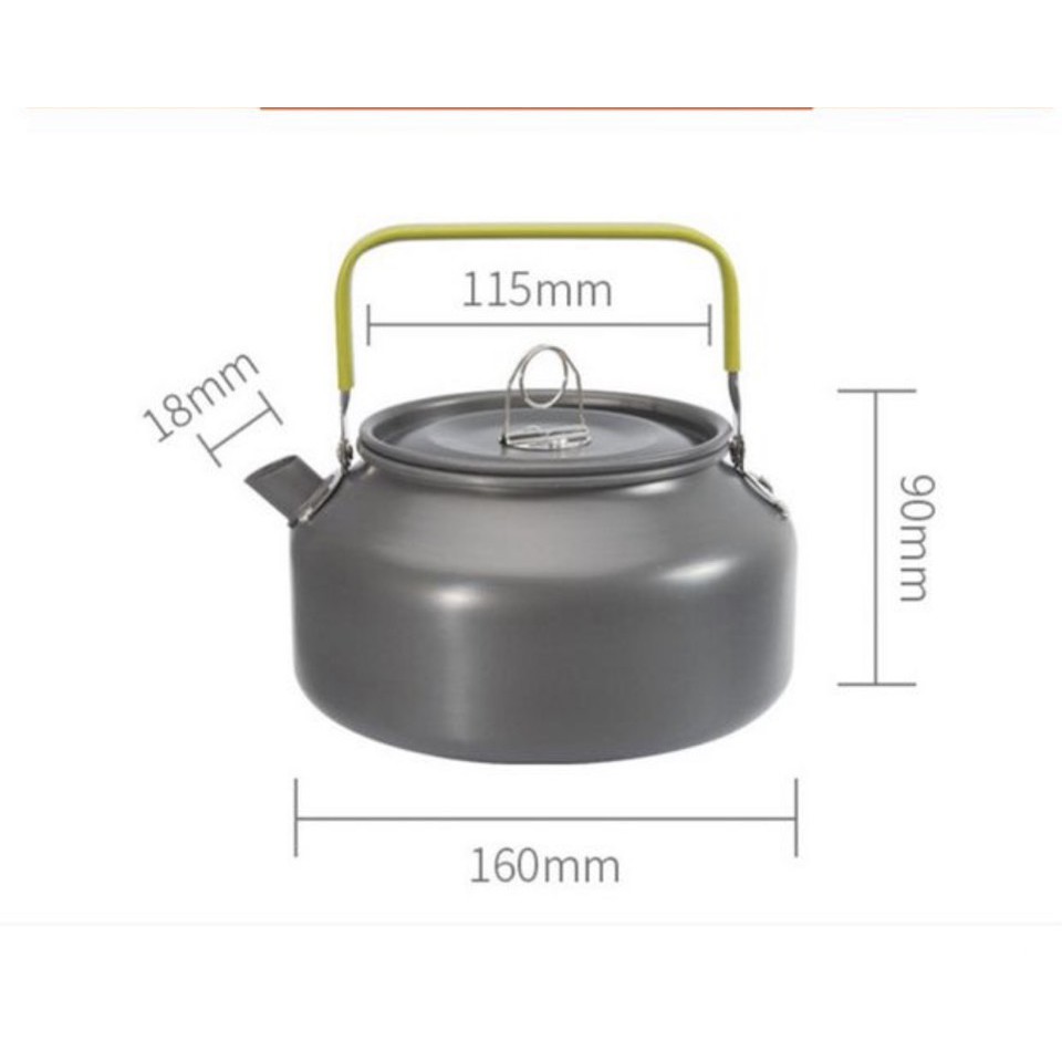 Bộ Nồi Dã Ngoại Cắm Trại Du Lịch 9 Món Dành Cho 2-3 Người Chất Liệu Hợp Kim Nhôm Nhỏ Gọn LV68