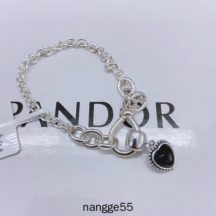 Pandora Vòng Tay Mạ Bạc S925 Đính Hoa Xinh Xắn
