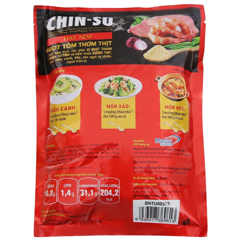 Hạt nêm ngọt tôm thơm thịt Chinsu gói 400g