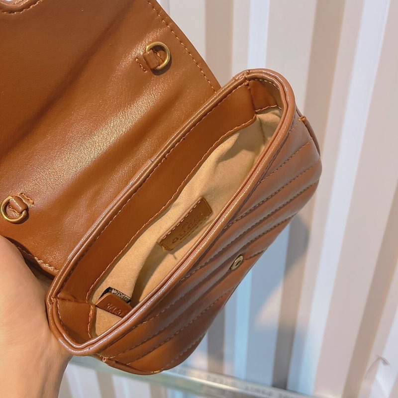 Túi Chư G màu nâu tây size 17cm fullbox cực sang hộp xanh