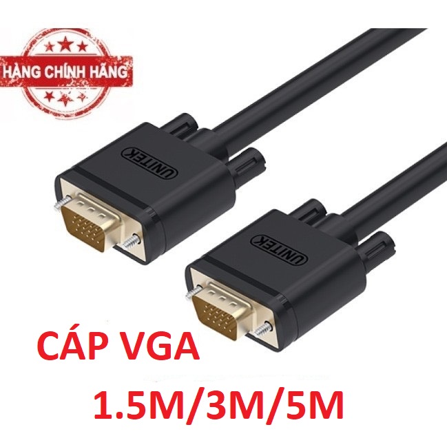 Cáp VGA UNITEK Full HD 1,5M/ 3M/ 5M Cáp Màn Hình VGA Chính Hãng