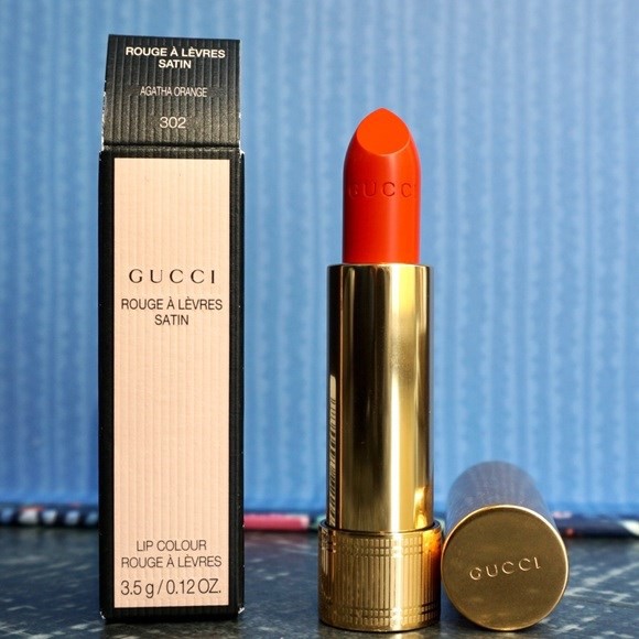 Son Gucci Màu 302 Agatha Orange Matte Cam Đỏ