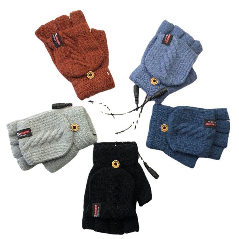 Găng Tay Giữ Ấm Mùa Đông Hở Ngón LAYOR1 Họa Tiết Kẻ Sọc