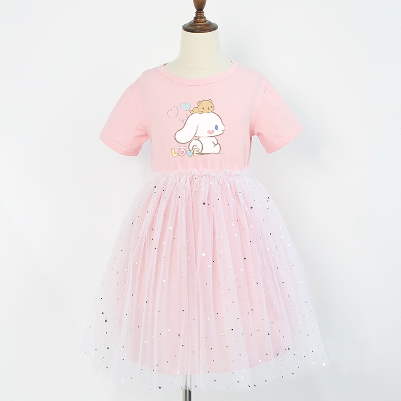 Đầm Công Chúa Thời Trang Năm 2021 Bằng Vải Cotton Đính Sequin Lấp Lánh Dễ Thương Cho Bé Gái (3-8 Tuổi)
